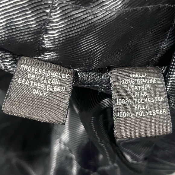 St. John's Bay Black Leather Bomber Jacket Genuine Leather Full Zip Pockets XXL - Picture 8 of 10